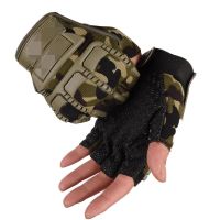 hotx【DT】 Mens Fingerless Gloves Outdoor Working Anti-Slip Mtb Motorcycle Driving