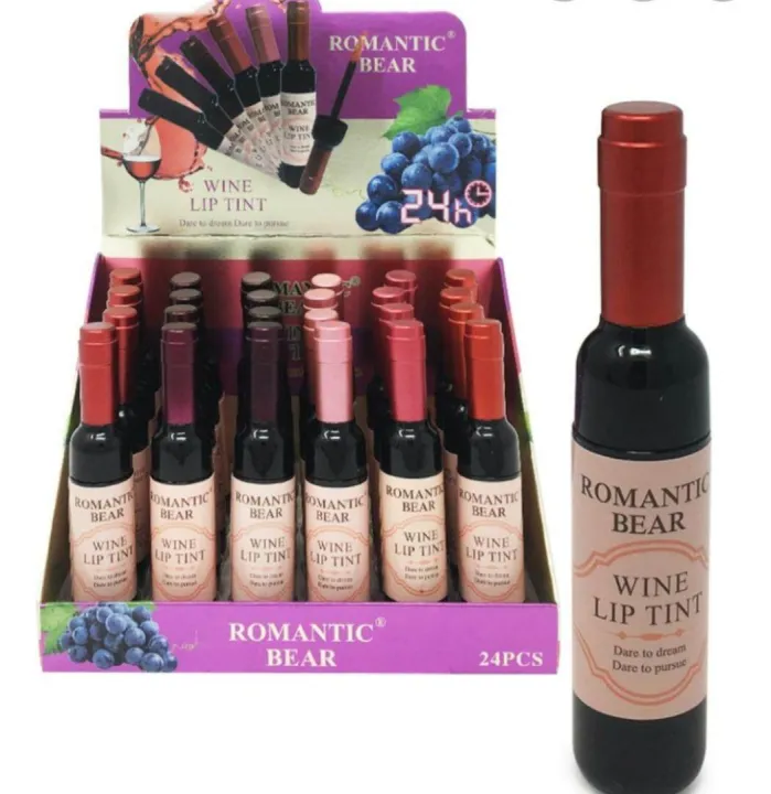 ROMANTIC BEAR FAMOUS WINE LIP TINT WATERPROOF 24H LONG WEAR LONG LASTING WINE LIP TINT Lazada