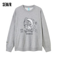 Semir ผู้หญิงเสื้อยืดขนาดกลางยาว O Versize ขนแกะร้อน2022ฤดูหนาวใหม่ปัก Hoodies ด้านบน