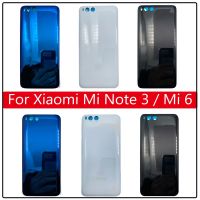 lipika NEW For Xiaomi Mi6 Mi 6 Battery Cover Housing Replacement For Xiaomi Mi Note 3 Note3 Battery Cover Back Glass Case With Adhesive