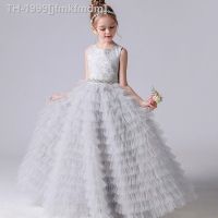 ▼ jfmkfmdm Dideyttawl longo meninas formais vestidos de princesa 2023 em camadas da menina flor para festa casamento tule vestido dama honra júnior