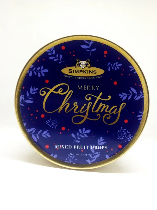 Simpkins Christmas Blue Holly Mixed Fruit Drops 200g Lazada PH