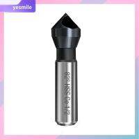 YESMILE สีดำสีดำ 3/8 "ก้านกลม Countersink สว่าน เงินสีเงิน เหล็กความเร็วสูง โคบอลต์เหล็กความเร็วสูงที่มีเครื่องมือลบมุม แบบพกพาได้ บอดี้1/2ค่ะ 82องศาจุดมุมเฉียงหลุม Chamfering ตัด คนงานงานประดิษฐ์