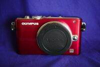 Olympus PEN E-PL3 Digital Camera Cherry Red body, EPL-3, EP-L3 3-INCH TILTING WIDESCREEN LCD, 3D SHOOTING, IN-CAMERA ADVANCED ART FILTERS, SLIDESHOW WITH SOUND, WORLD’S FASTEST AUTO FOCUS, in-body image stabilization, FACE DETECTION WITH EYE DETECT