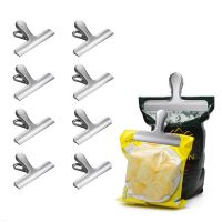 1Pc Portable Snack Sealing Clip Kitchen Gadget Food Saver Multi-function Food Storage Bag Clip Stainless Steel Kitchen Accessory