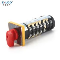 ZHUCO HZ5B-10/T721.7 10A 5 Posisi 7 Tiang 28 Sekrup Universal Rotary Cam Changeover Reverse Kombinasi Switch