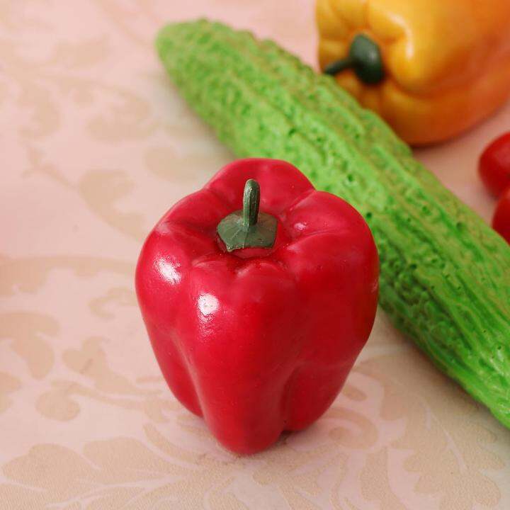 Miatoo Realistic Artificial Plastic Vegetables Decorative Food Bell