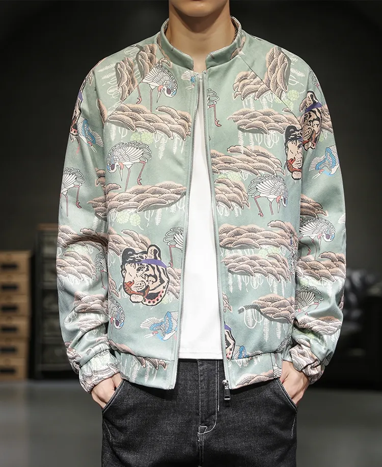 Chinese style outlet bomber jacket