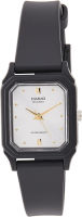 Casio Womens LQ142E-7A Black Resin Quartz Watch with White Dial