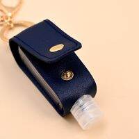 【CW】 30ml Hands Hydroalcoholic Gel Bottle Keychain Hand Sanitizer Leather