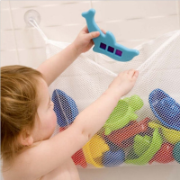 Baby Toy Mesh Bag Bath Storage Basket Bag Organizer Suction Toy Net Baby Kids Bath Bathtub Toy Bath Game Bag Kids Bathroom Tool