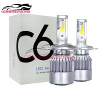 [TYEE Automotive Products] ไฟหน้ารถมอเตอร์ไซค์แบบ LED C6ของแท้2ชิ้น H4 H1 H7 H11 HB4 7600LM หลอดไฟรถมอเตอร์ไซค์6000K