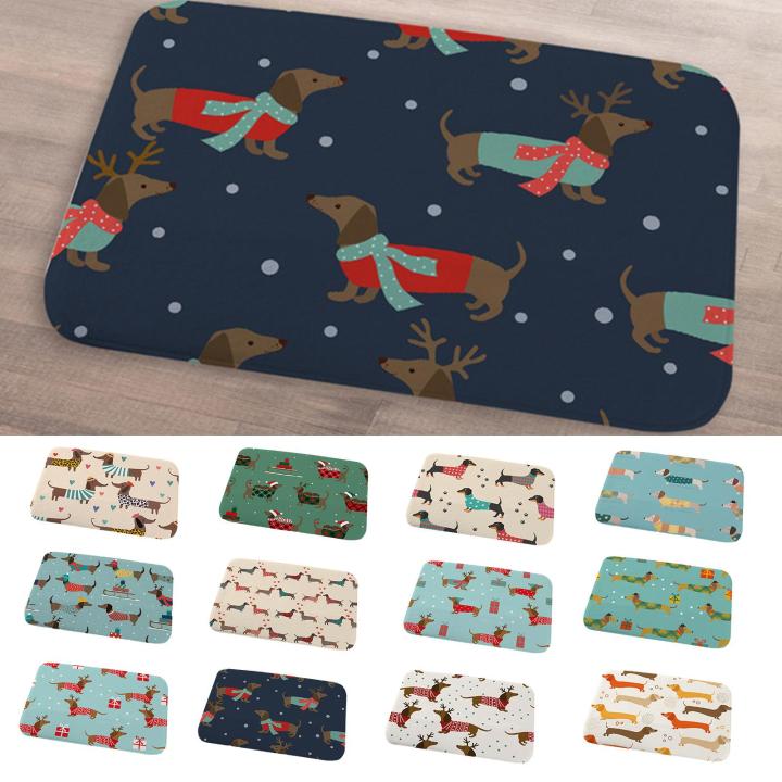 40*60cm Sausage Dog Bath Mat Toilet Rug Non-slip Bathroom