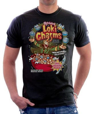 Loki Charms Thor Superhero Antihero Asgard Bifrost Black Tshirt 9804 Cool Pride T Shirt Men