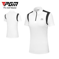 PGM Womens Golf Short Sleeve T-shirt Summer Sports Soft Elastic Top Shirts for Women YF563