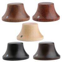 KR-  Wood Knobs LP/Strat Style Bell Knobs Guitar Bass Top Hat Wood Knob with Indicator Dot 5 Different Wood