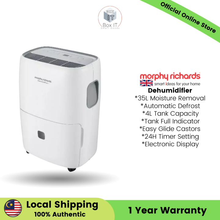 Morphy Richards Dehumidifier 35L Moisture Removal 24H Timer Setting