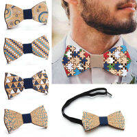 แฮนด์เมดไม้ Bowtie สลักไม้ธรรมชาติคอกุทัณฑ์ผูกสำหรับผู้ชายปรับสายคล้องคอผูกสูทงานแต่งงานเสื้อผู้ชายของขวัญ