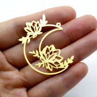 Made to Order 30pcs Leaf Plant Stainless Steel Or Raw Brass Charms Laser Cut Jewelry Pendant For DIY Necklace Earring Brooch