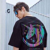 เสื้อยืดสีขาวเสื้อเรืองแสงUnicornรุ่นLimited ใส่เที่ยวปาร์ตี้S-4XL