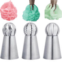 BTTUM 3Pcs Lace Mold  Cake Icing Nozzles Russian Piping Tips Cake Decorating Tools Baking Accessories Stainless Steel Spherical Kitchen Gadgets