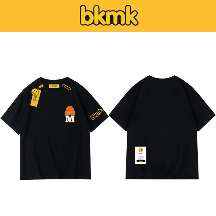 2063-bkmk-เสื้อยืดคอกลม-แขนสั้น-ผ้าฝ้าย-ทรงหลวม-ขนาดใหญ่-สีขาว-แฟชั่นฤดูร้อน-สําหรับผู้ชาย-คู่รัก