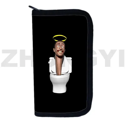 New Skibidi Toilet Wallet Long for Men Portable Clutch Purse Money Clip Card Holder Organizer Wallets Skibidi Toilet Coin Purse