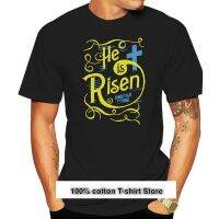 เสื้อยืด พิมพ์ลาย He Is Risen Easter เหมาะกับของขวัญวันอาทิตย์ สําหรับผู้ชาย  Z069