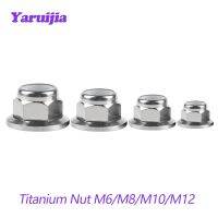 Yaruijia Mur Titanium Mur Kunci Nilon TC4 Gr5 M6/M8/M10/M12 Mur Kunci Flens Sprocket untuk Mobil Sepeda Motor