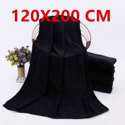 【CC】 120X200 cm bath towelquick-drying super softabsorbent large towelbody bathroomsports traveloutdoor (black)