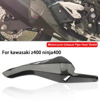 For Kawasaki Ninja 400 Z400 2018-2023 Motorcycle carbon fibre Exhaust Pipe Heat Shield Anti-Scalding Cover Guard Protection