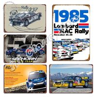 Rally Group B-Peugeot 205 Turbo 16 Metal Tin Signs Pub Mural Tinplate Painting Retro Plaques 1985 Lombard Rac Rally Metal Poster