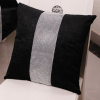 Textiles Pillow Cover Sofa Decoration Flannel Living Room Washable Square Ho Patckwork With Zipper Backrest Case Home Soft