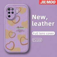 JIUMOO เคสสำหรับ OPPO Reno 5F A94 4G Reno 5 Lite F19 Pro กระแสแฟชั่นแบรนด์สวยรูปแบบความรักบางนุ่มหนังซิลิกาเจลเคสโทรศัพท์สีเลนส์ป้องกันเคสกันกระแทกเคสตก