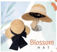 Blossom hat หมวกสานทรงปีกกว้าง #raffia 100%