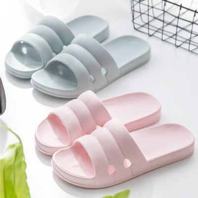 HomeStory antibacterial cool summer slippers home female male household indoor bathroom shower antiskid soft bottom lovers