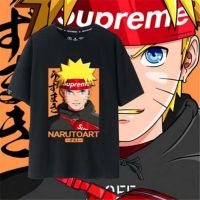 [2023 new naruto tshirt ]เวอร์ชั่นเกาหลี ฤดูร้อน ชาย หลวม Oversized เสื้อยืด นารูโตะ พิมพ์ คอลูกเรือ ชาย แขนสั้น เสื้อยืด