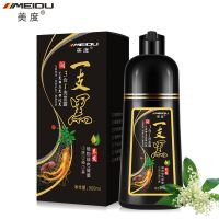 Genuine one-wash black hair dye to cover white hair a black plant bubble hair dye shampoo for men and women