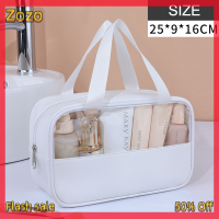 Zozo ✨Ready Stock✨ กระเป๋าเครื่องสำอางแบบพกพากันน้ำสำหรับผู้หญิงกระเป๋าเดินทางโปร่งแสงกระเป๋าใส่เครื่องสำอาง
