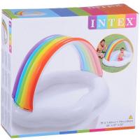 Big Sale Toys R Us Intex สระน้ำเป่าลมเด็กเล็ก ลายก้อนเมฆและหลังคาสายรุ้ง (909559)