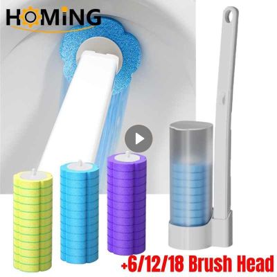 Disposable Toilet Brush Wall-Mounted Cleaning Tool for Bathroom Replacement Brush Head Toilet Cleaning Brush Set Wc Accessories