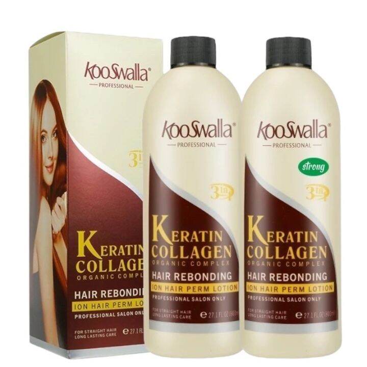 Kooswalla 1 step rebond 3in1 Keratin Collagen Rebonding cream Virgin