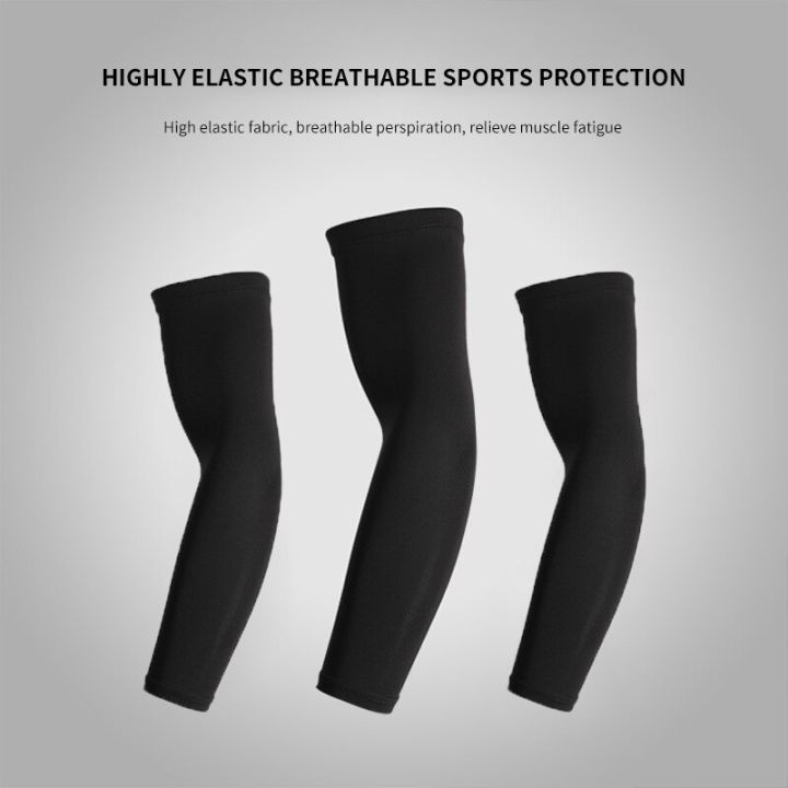 1-pair-sports-arm-cover-outdoor-essentials-uv-sun-protection-compression-black-guard-men-women-basketball-golf-cooling-sleeve-sleeves