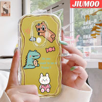 เคส JIUMOO สำหรับ OPPO A5 2020 A9 2020เคสรูปจระเข้กระต่ายเนื้อครีมนิ่มกันกระแทกเคสโทรศัพท์โปร่งใสฝาครอบป้องกันเลนส์กล้องถ่ายรูปเจลซิลิกาแบบใสป้องกันการตกหล่น