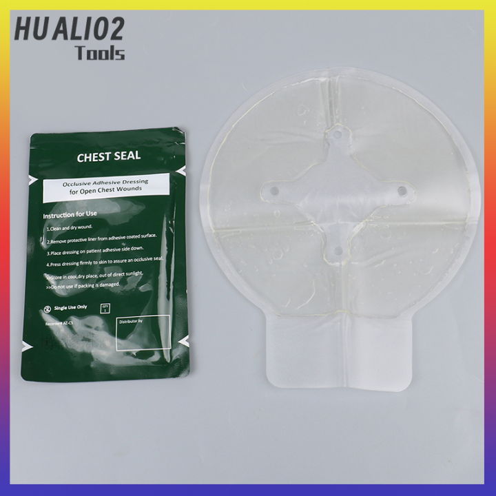 huali02-ความปลอดภัยการอยู่รอดฉุกเฉินสติกเกอร์หน้าอกซีลระบายอากาศแพทช์ปฐมพยาบาล