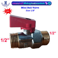 Mini Ball Valve มินิบอลวาล์ว 4 หุน (1/2นิ้ว)เกลียวนอก 2 ด้าน (ผ.ผ.)