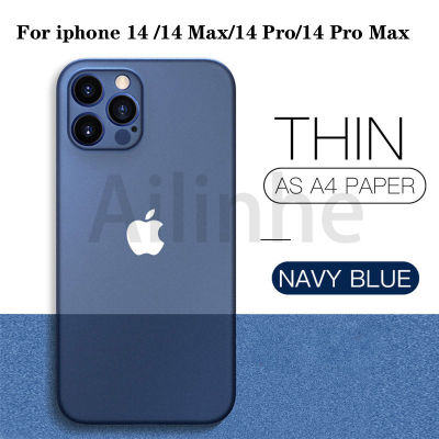 สำหรับ Iphone 14 Pro Max 14 Plus 14 Pro Max เคสโทรศัพท์หรูหราบางเฉียบเคลือบ PP ปกโทรศัพท์พีซีใส