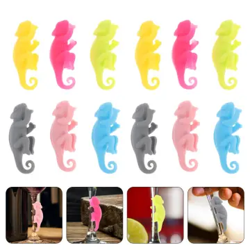 12 Pieces Wine Glass Charms Markers Silicone Drink Markers for Wine Glass  Champagne Flutes Cocktails, Martinis, 12 Colors