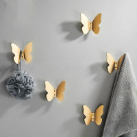 20215pc BlackGold Bathroom Towel Hook Creative Wall Hanging butterfly Hooks Aluminum Door Hanger Clothes Robe Hook Decorative