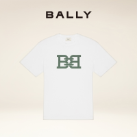 Bly/BALLY S เสื้อยืดผู้ชายสีขาวลำลองใหม่ฤดูใบไม้ผลิ/ฤดูร้อน6302924